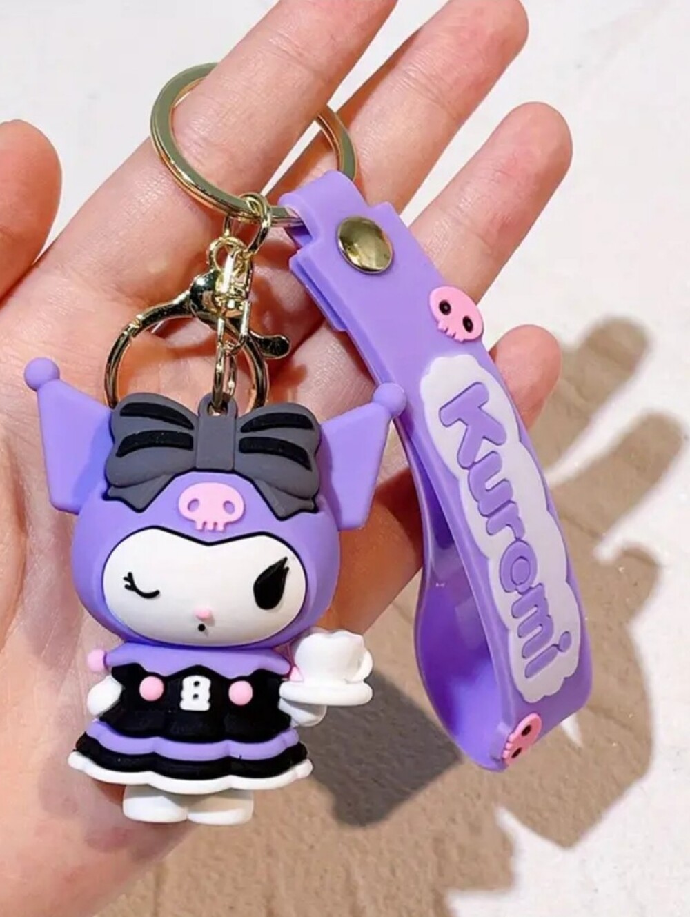 Kuromi Serving Coffee Keychain Bag Charm